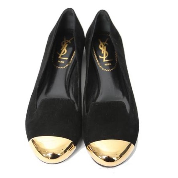 ysl flats black